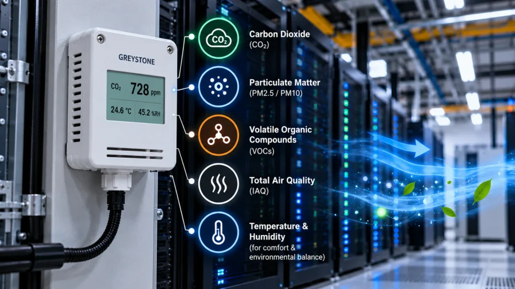 Which Greystone Air Quality Parameters Can Data Center Sensors Monitor